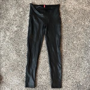 Spanx faux leather black leggings